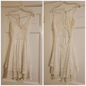 David's Bridal Emerald Sundae mini bridal dress